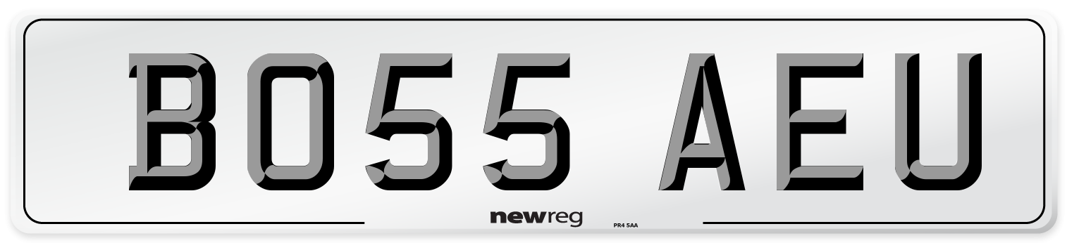 BO55 AEU Number Plate from New Reg